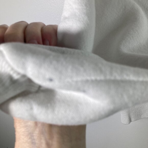 Vintage Jerzees ELW Sweatshirt White Red Blue Yellow Green M Flaw - Picture 7 of 11